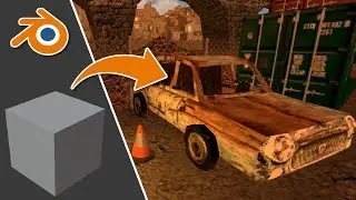 How to make a PS1 style abandoned car in Blender | Modelling Tutorial