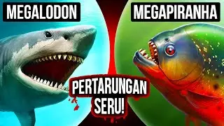 Bagaimana Jika Megalodon dan Megapiranha Saling Berhadapan?