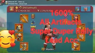 Lords Mobile - Abhay 01 Acc overview ||  Super Rally Lead Acc || 200k Gems Giveaway