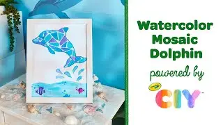 Watercolor Mosaic Dolphin Craft for Kids || Crayola CIY