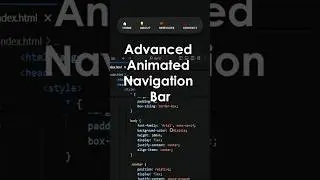 Animated Navigation Bar with Glow, Hover Effects & Dynamic Underline |#shorts #cssanimation