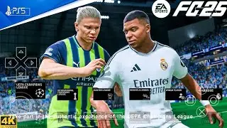 FIFA 2025 PPSSPP | EA FC 25 PPSSPP ORIGINAL ANDROID PS5 Play On MobileBest Graphics New Kits HD