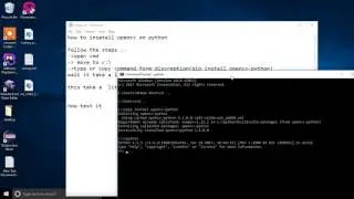 how to install opencv in python windows 10