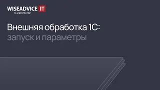 Внешняя обработка 1С: запуск и параметры