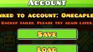 Возможно ли, и как исправить ошибку Backup Failed в Geometry Dash