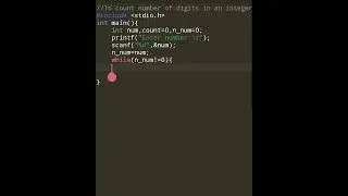 Count number of digits in an integer in C || #c programming basic