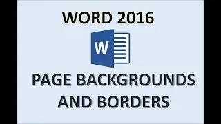 Word 2016 - Page Background Tutorial - How to Add Change and Remove - Color Pattern Picture Texture