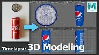 How to make Soda Can in Maya - Part 1 - 3D modeling for beginners