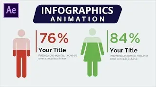 After Effects Animation Tutorial Infographics Human Progress Bar