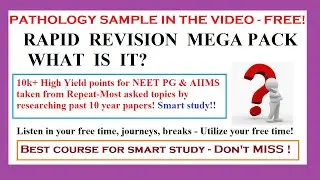 Pathology 100 High Yield points for NEET PG & AIIMS PG - Rapid Revision Mega pack - sample video!