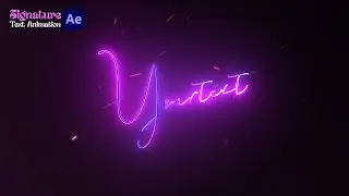 Signature text animation in after effects | After effects tutorial | 100% free plugin |