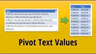 How to Pivot text values in Excel [Simple Trick]