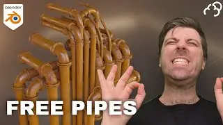 FREE Pipe setup for Blender using Geometry Nodes