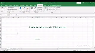 How to Limit Scroll Area in Excel