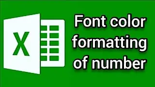 Font colour formatting of number in excel