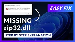 zip32.dll Error Windows 11 | 2x FIX | 2023