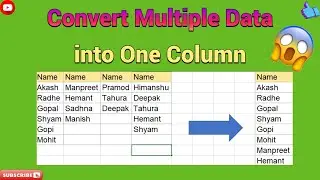 Convert Multiple Data Into One Column - Flatten Function || Tips & Tricks ||