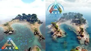 ARK Survival Ascended Vs ARK Survival Evolved In-Game Visuals - The Island.