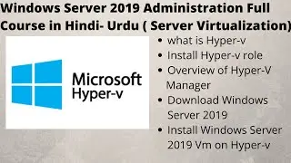 Microsoft Hyper V Role on Windows Server 2019 | Install Virtual Machine in Hindi | Urdu