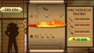 Shadow Fight 2 The Most Powerful Fire Nodachi Sword