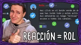 Roles con REACCIONES en DISCORD en 2 minutos