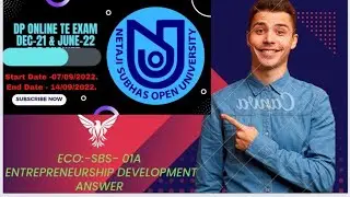 BDP ONLINE TE EXAM DEC-21 & JUNE-22|SBS-01A answer| Entrepreneurship Development Answer