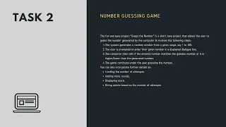 Oasis Infobyte JAVA Development Internship Task No.2 |NUMBER GUESSING GAME Using JAVA 