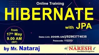 Hibernate with JPA Online Training Session-2 | by Mr. Nataraj