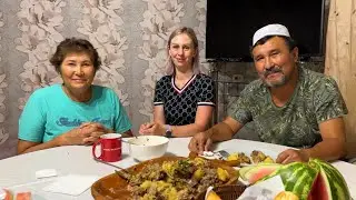 Замужем за Казахом / Приехали Родители / Едим Мясо / Баклажанное Рагу /Разговоры /Наш Домик /Влог172