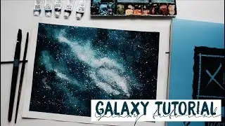 How To Paint A Watercolor Galaxy (EASY)