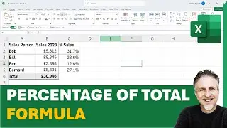 Percentage of Total Excel Formula | Percentage of Total in Multiple Cells - Absolute Cell Reference