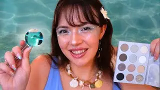 ASMR Mermaid Pampers You 🧜‍♀️  (makeup, skincare, pampering, ocean ambience)