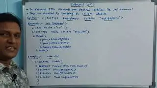 External DTD | XML DTD | XML Validation | Web Technology | PART - 6 | Telugu
