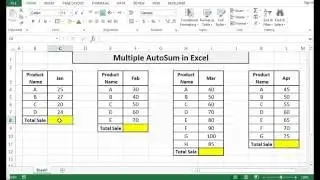 AutoSum in Excel - MagicTrick for Multiple AutoSum - YouTube