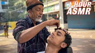 INDIA'S Best Street Barbers Give AMAZING Head Massages | 99.9% OF YOU WILL SLEEP | 1 Hours ASMR