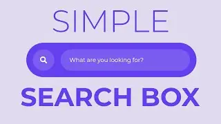 Simple Search Box In HTML and CSS  || Simple Search bar