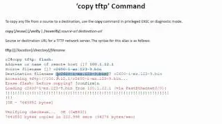 Using A Cisco Device As A TFTP Server - Part 1