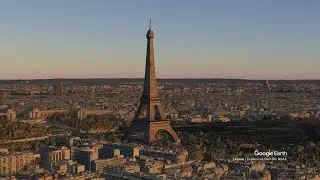 Google Earth Studio - Paris Eiffel Tower Animation Video Sample || The GIS Hub