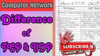 6.4 || Difference of TCP and UDP || Computer Network 