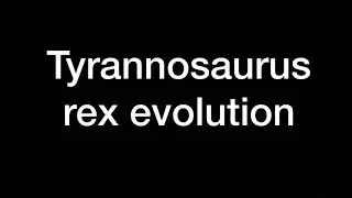 Tyrannosaurus rex evolution (claymation video)