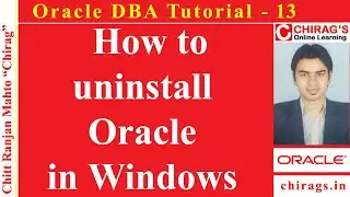 Oracle DBA Tutorial 13 - How to uninstall Oracle in Windows