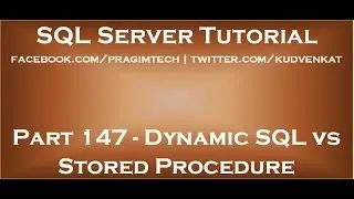 Dynamic SQL vs Stored Procedure