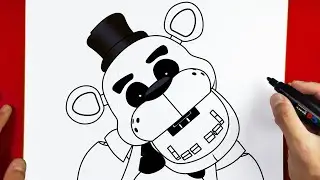 How to Draw Golden Freddy - Five Nights at Freddy's | FNAF