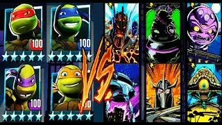 Черепашки-Ниндзя Легенды - ПРОТИВ ВСЕХ БОССОВ (мобильная игра) TMNT Legends UPDATE X