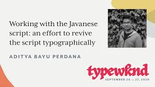 Working with the Javanese script: an effort to revive the script typographically