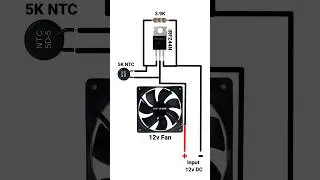 Fan automatic on & off temperature sensor circuit 