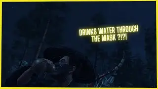 Jin Sakai Drinks Water In The Mask- Ghost Of Tsushima PC