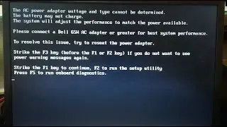 How to bypass Dell AC adapter warning