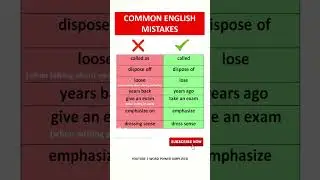 Common English Mistakes   Learn English   English Grammar   English Tips