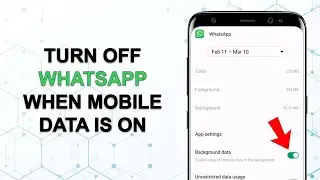 How to Turn Off Whatsapp When Mobile Data is on Infinix